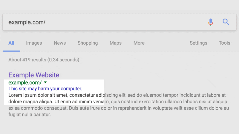 google warning hacked website improve your wordpress developer skills to help clients avoid this