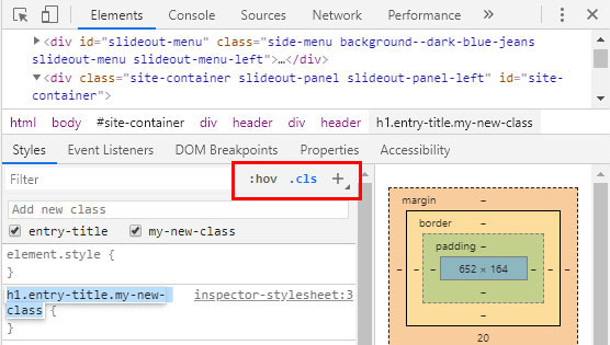 add css properties rules force state
