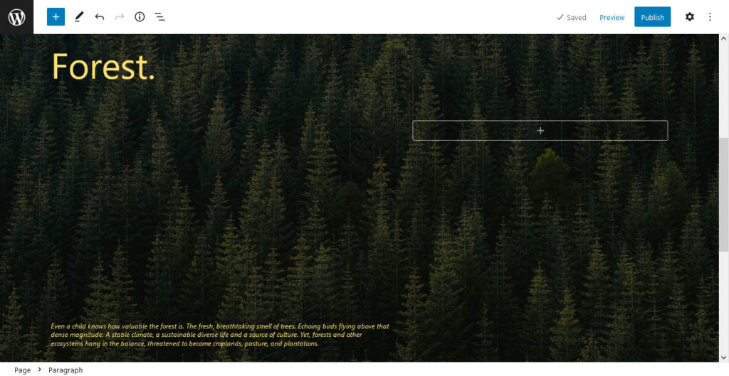 block pattern on page example