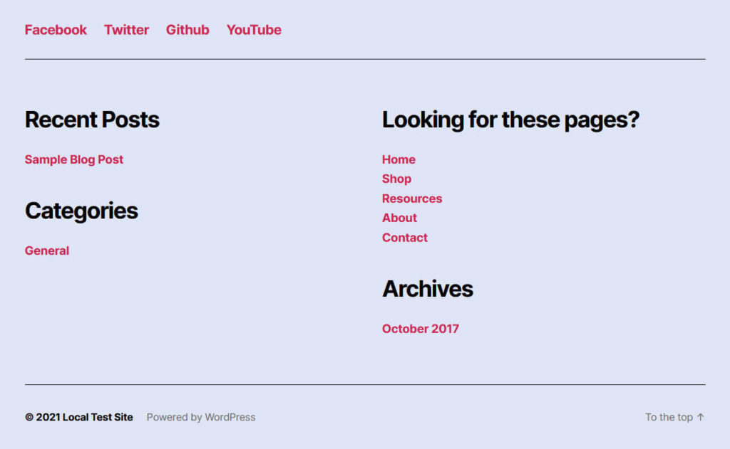 change wordpress footer background color