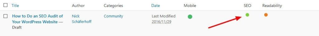 check seo status in wordpress