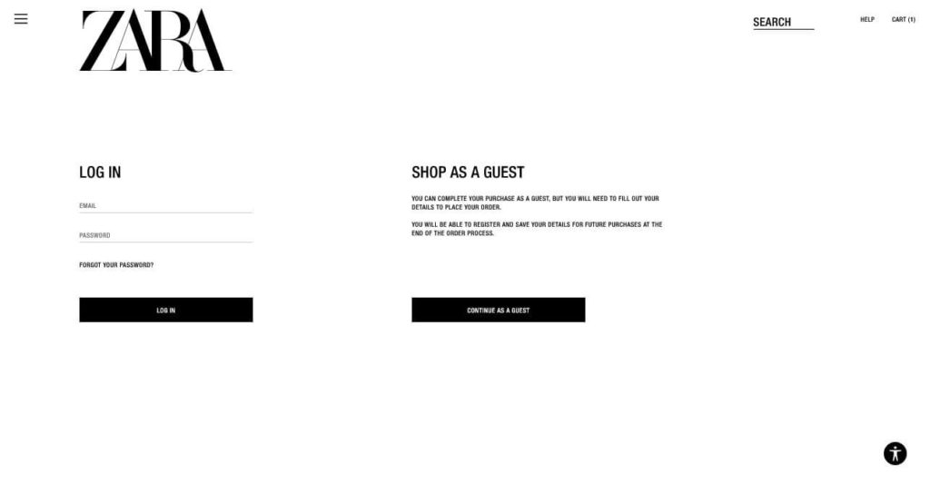 checkout guest option