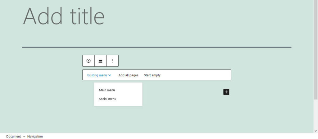 create menu block
