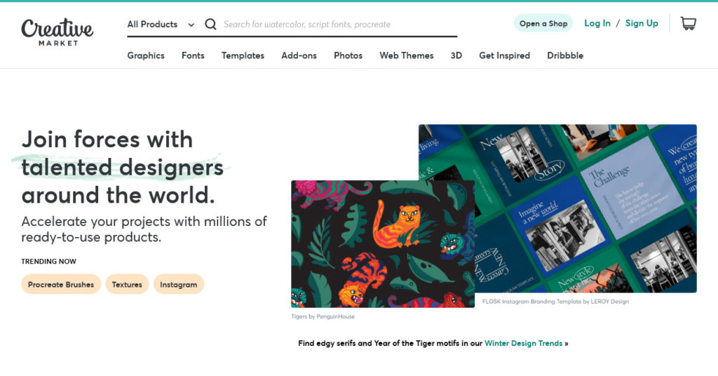 creative market a place to find wordpress plugins