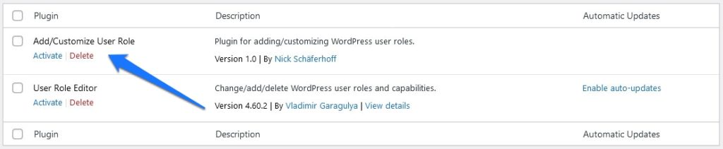custom plugin to create wordpress user roles in back end