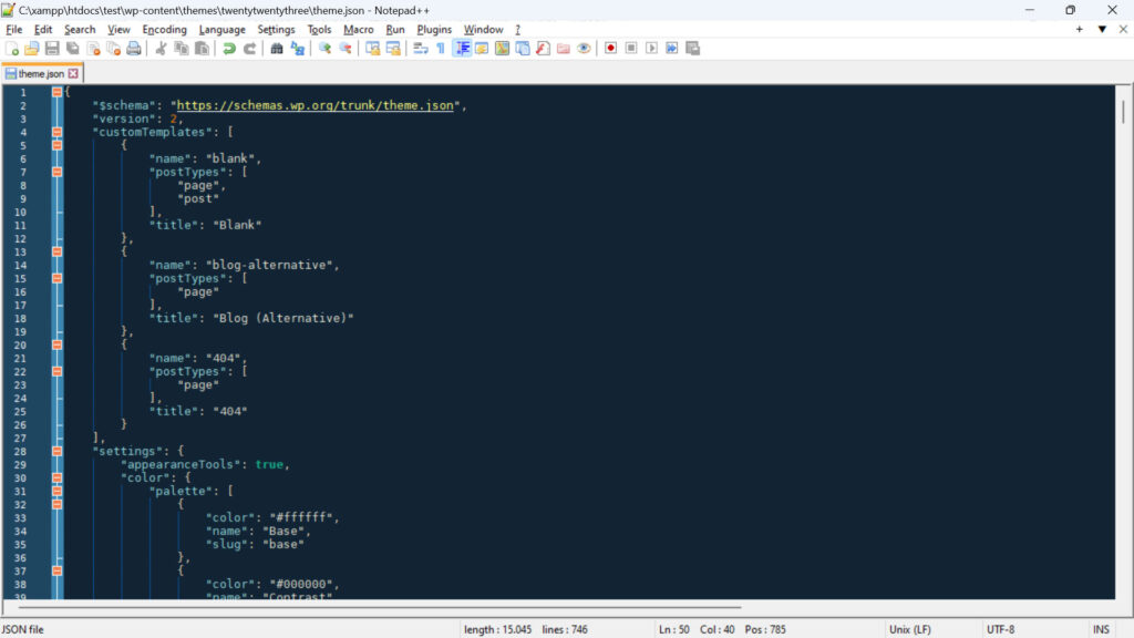 customize wordpress block themes json beginner guide