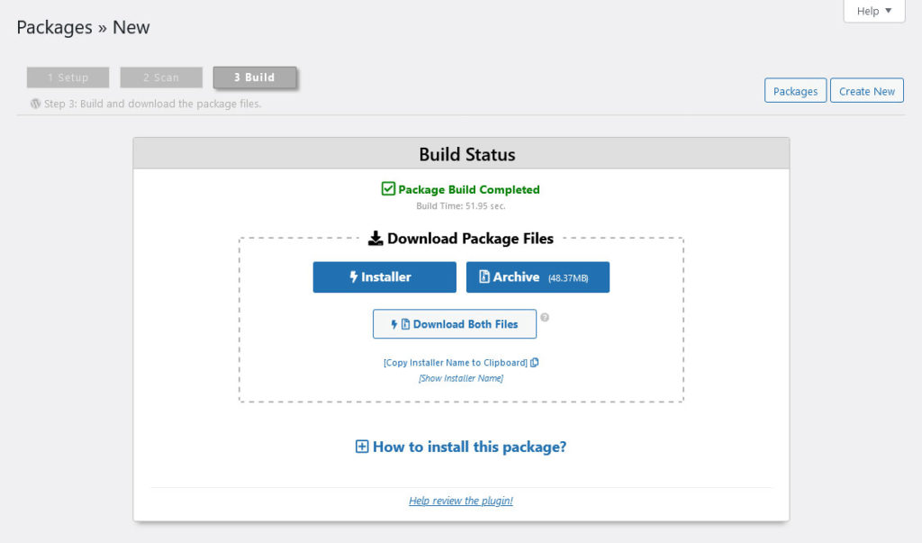 download duplicator build