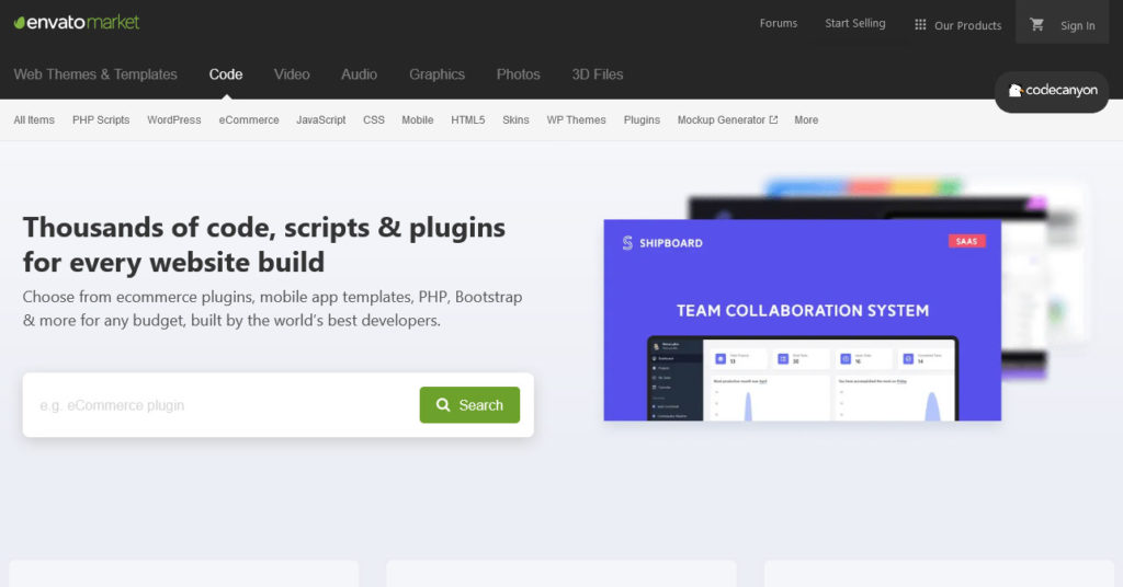 find wordpress plugins at code canyon