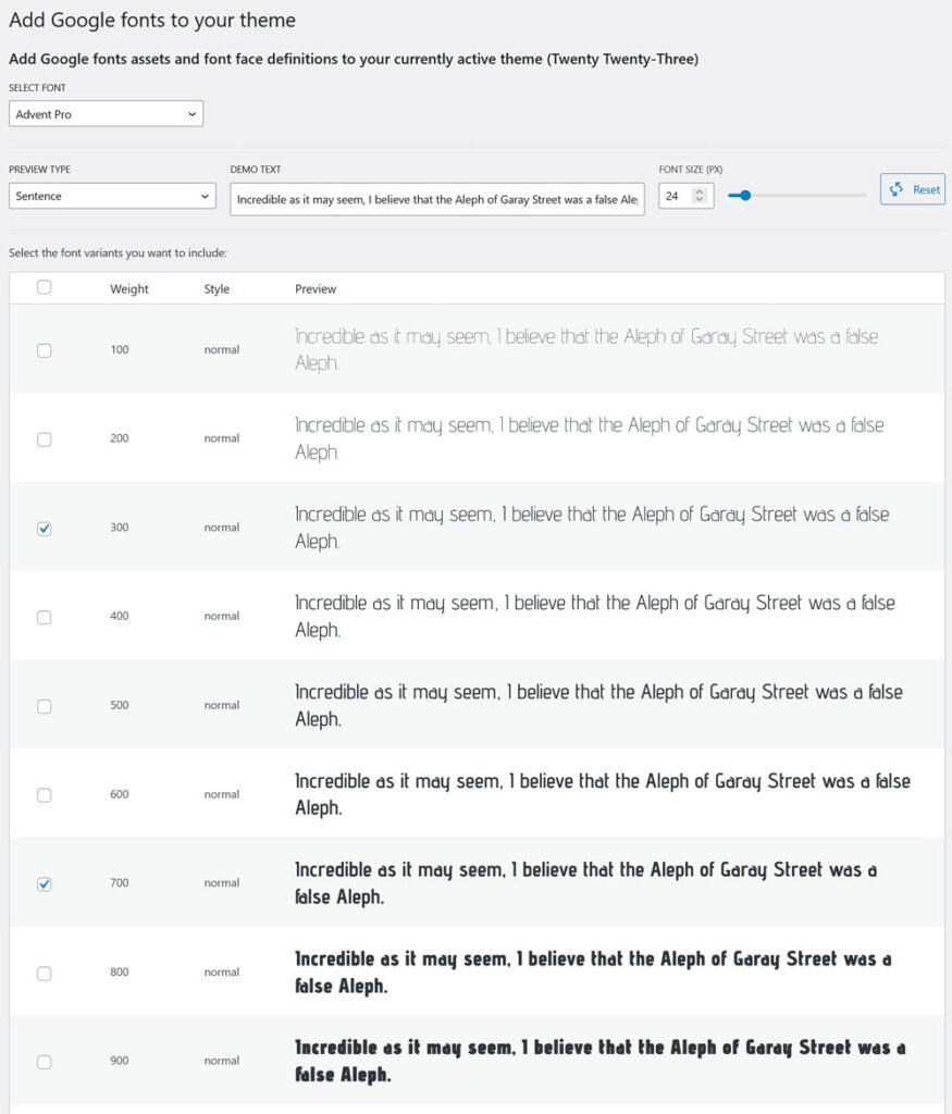host google fonts locally in wordpress with create block theme plugin