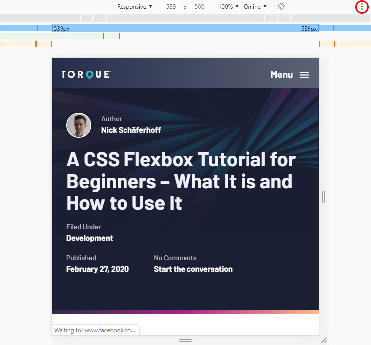 media queries in responsive mode