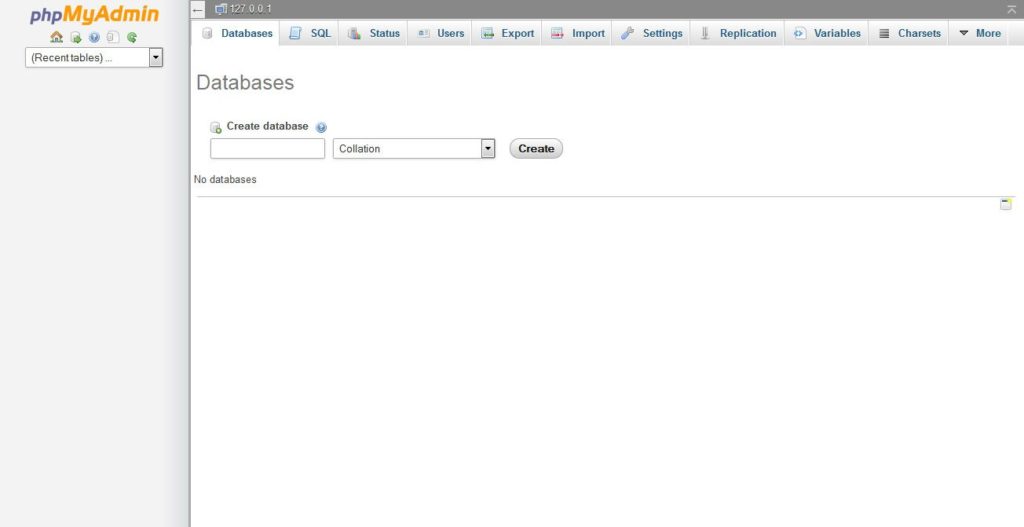 phpMyAdmin-create-database