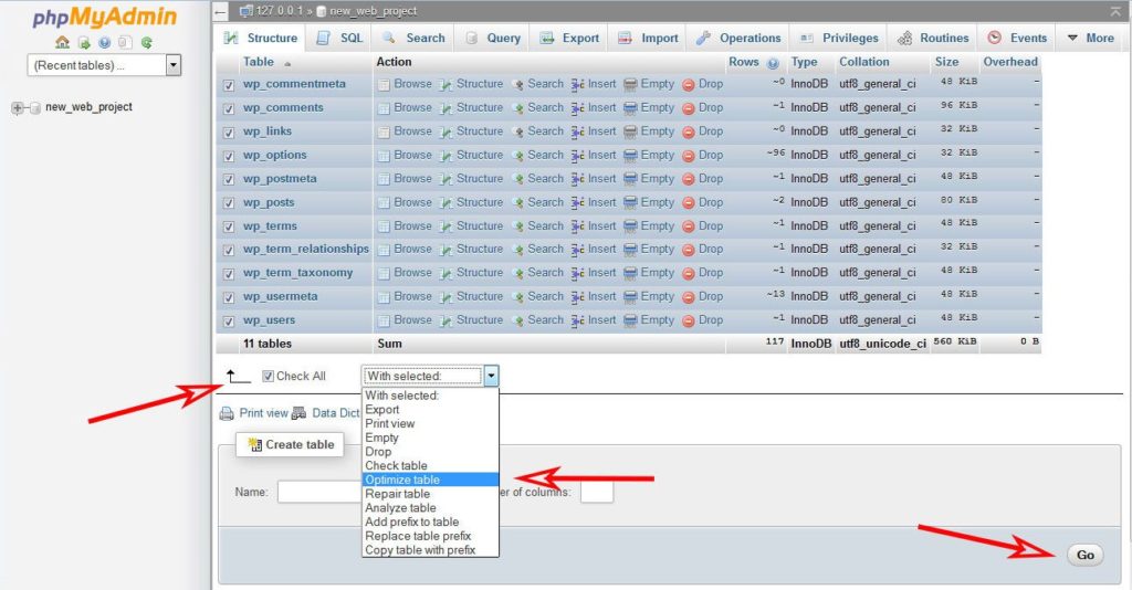 phpMyAdmin-optimize-tables