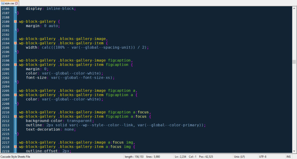 Reduced unused JavaScript and CSS: potentially unused css in wordpress style sheet example