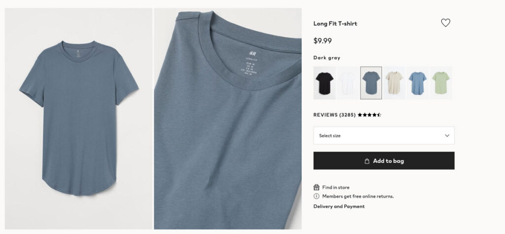 product variation images example hm