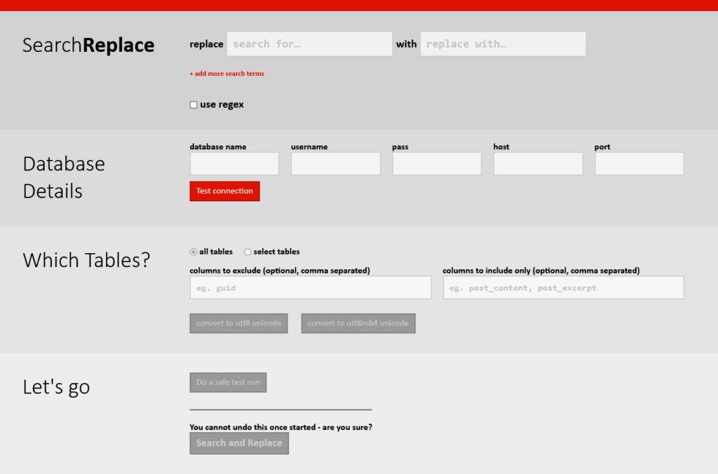 search replace script