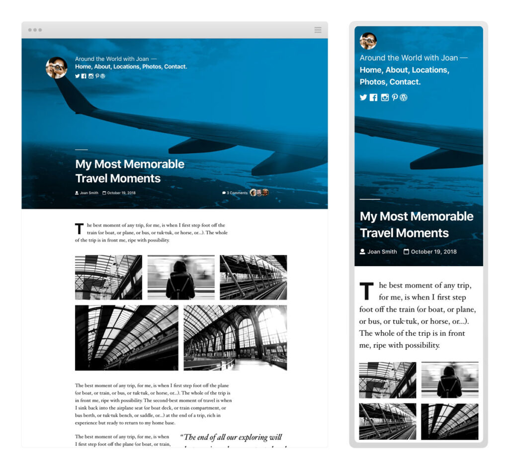 twenty nineteen theme design