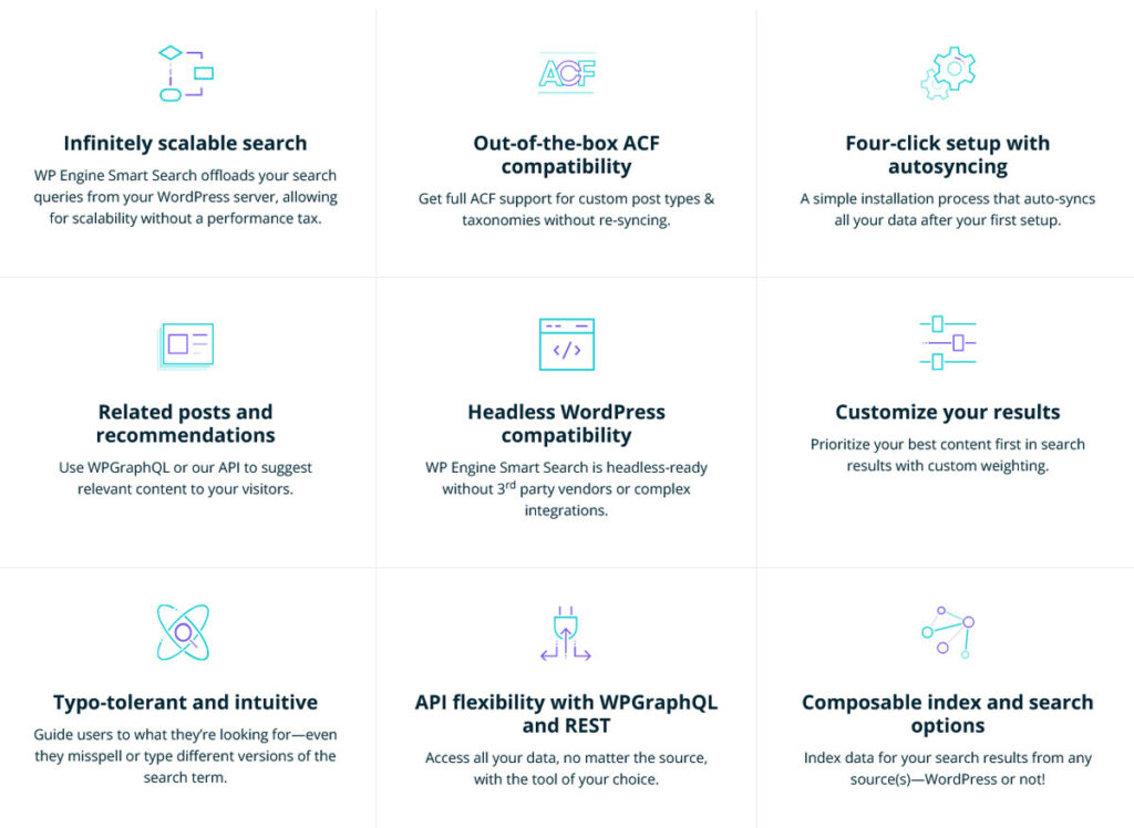 wp engine smart search features to improve wordpress search