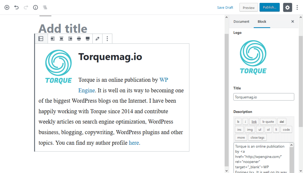 custom gutenberg block created with advanced custom fields
