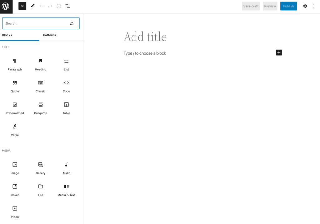 WordPress block editor