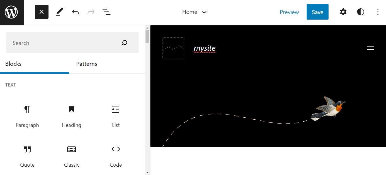 The Blocks in the Full Site Editor