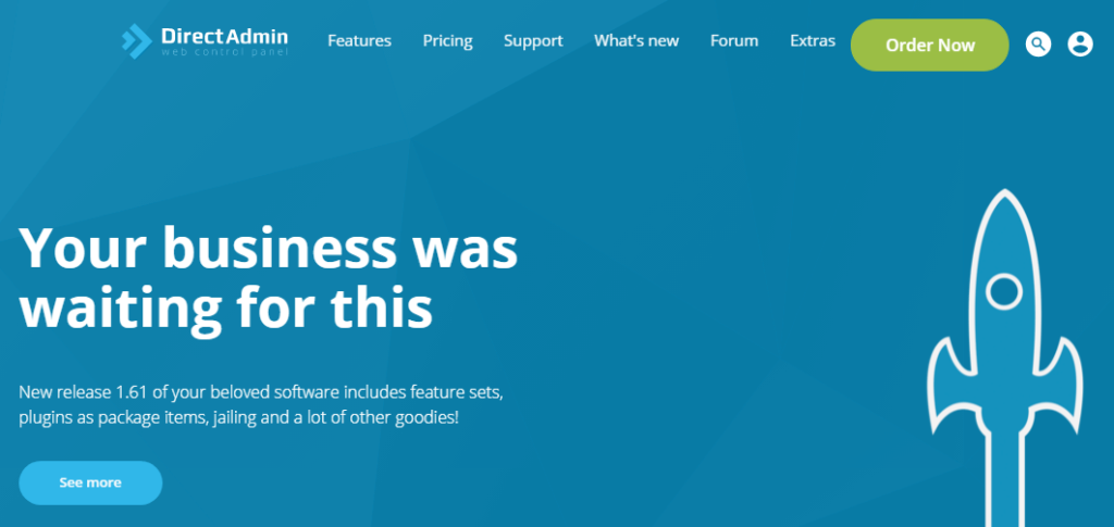 The DirectAdmin web hosting control panel.