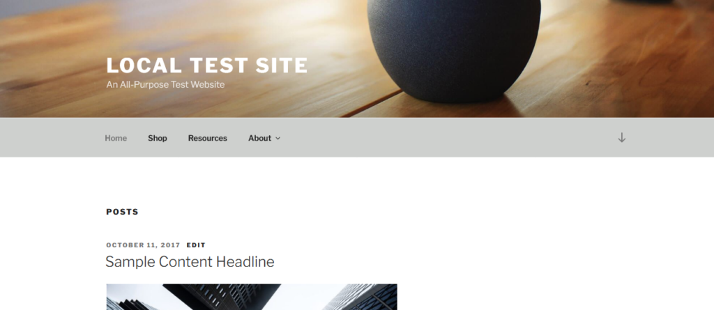 example for wordpress menu outside of header