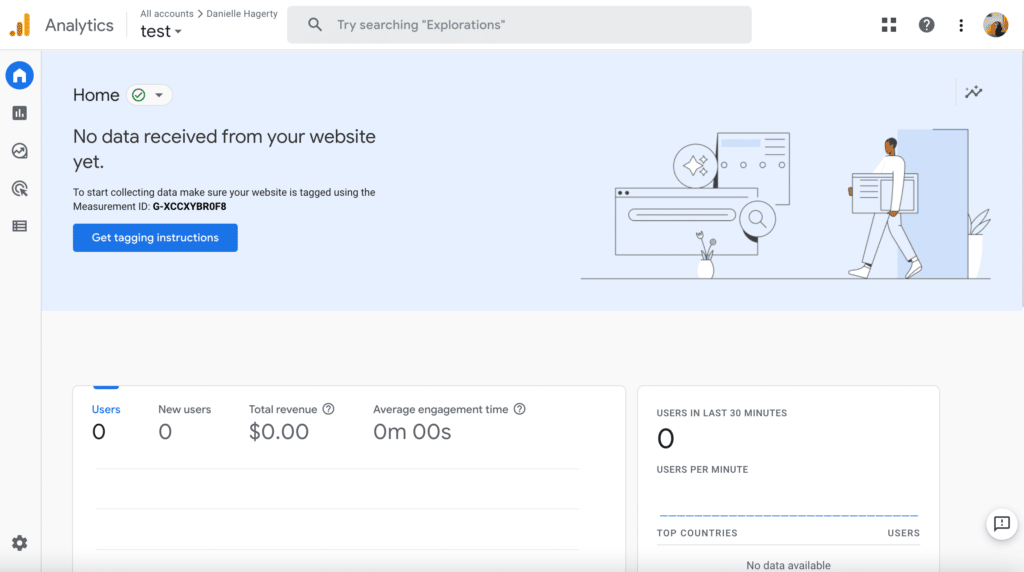 Google Analytics homepage