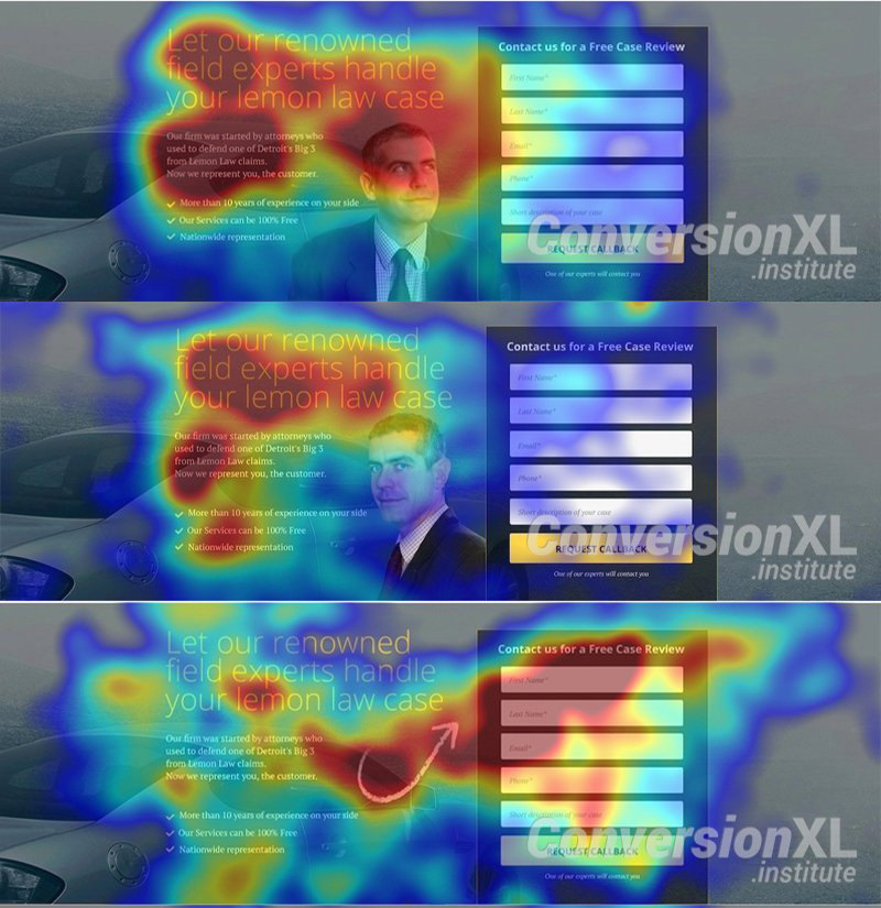 Web Design Tips: heat maps visual cues