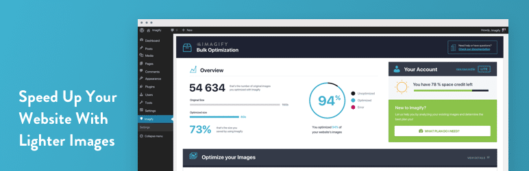 imagify image optimization and convert webp
