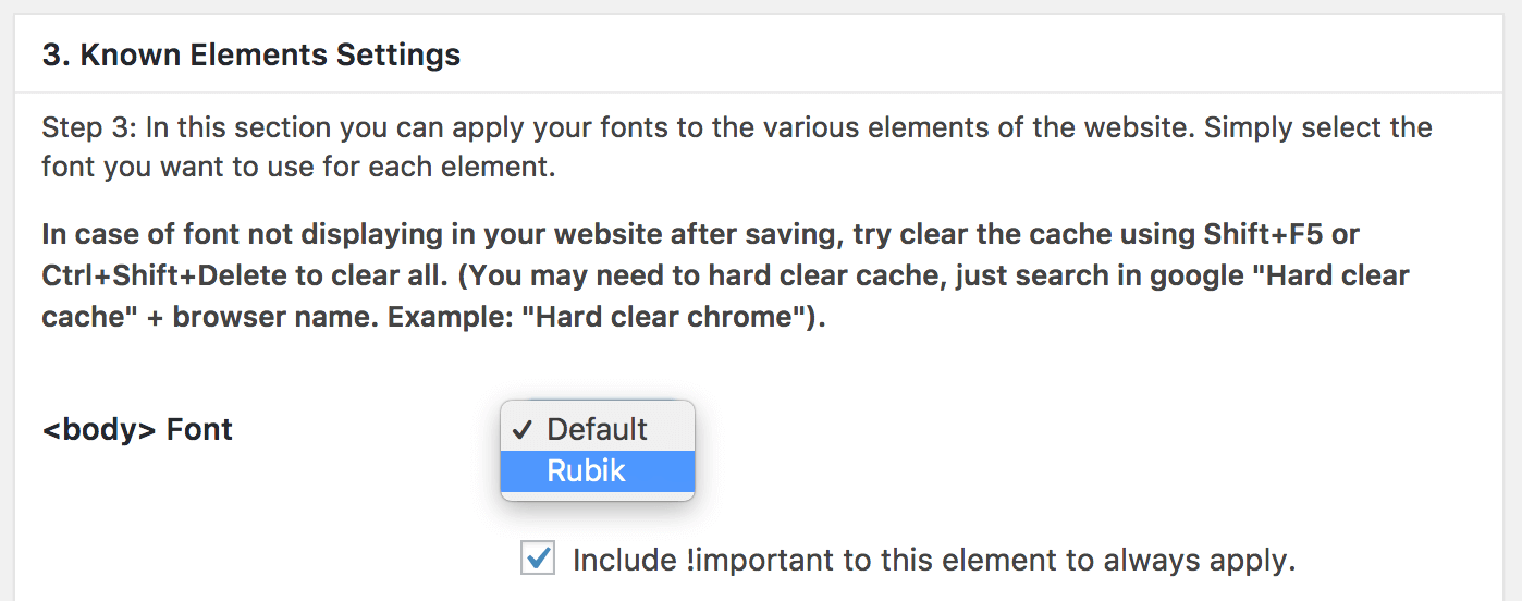 Set custom fonts in WordPress