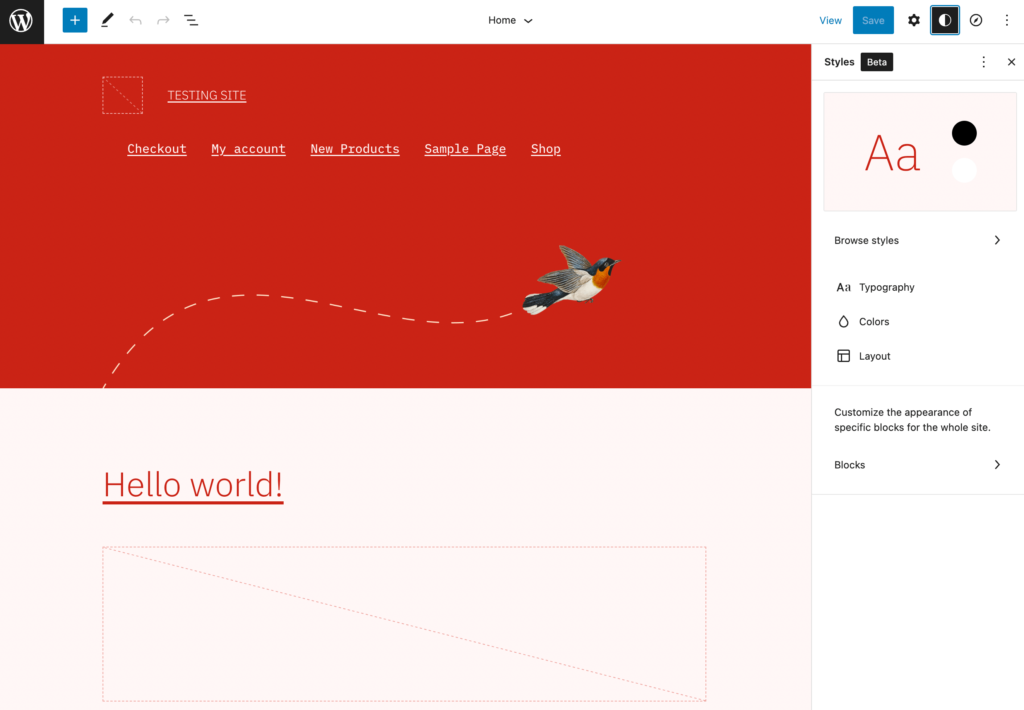 Site editor styles