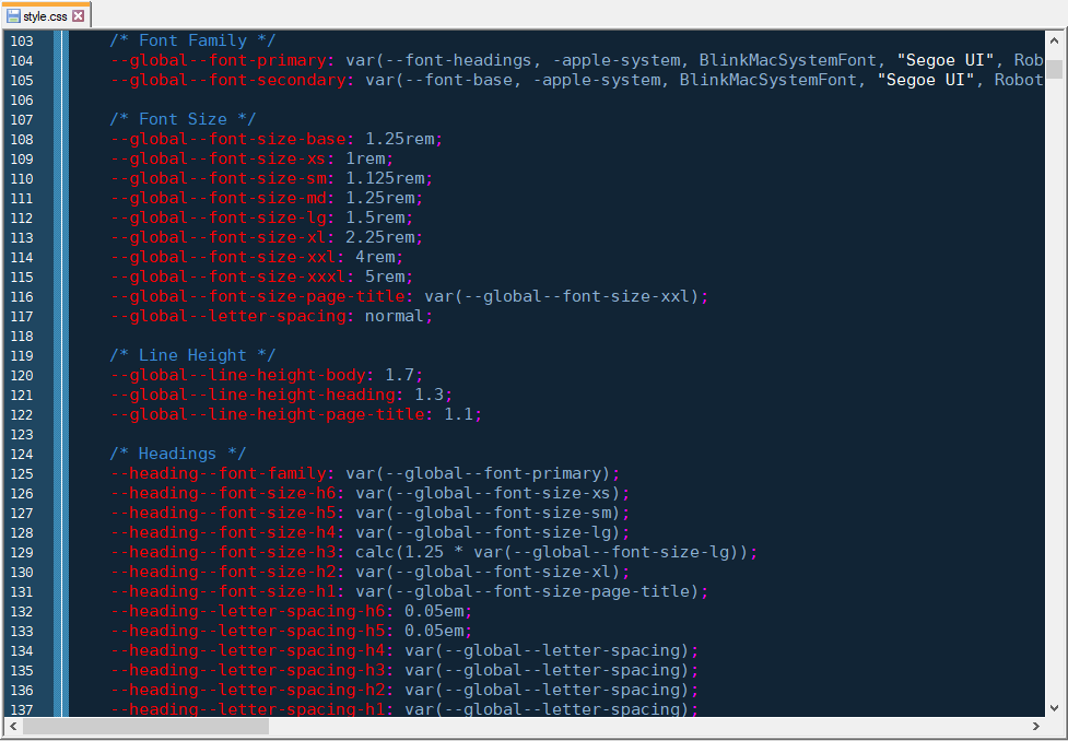twenty twenty one review: style sheet css variables