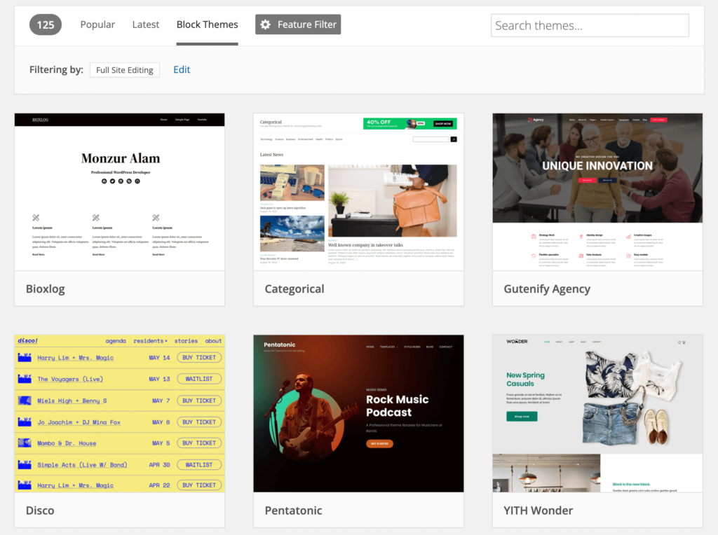 WordPress block themes