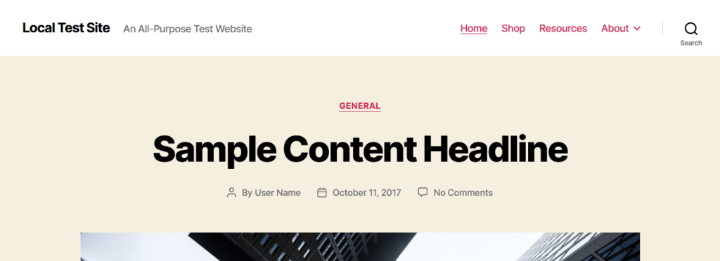 wordpress navigation menu on page
